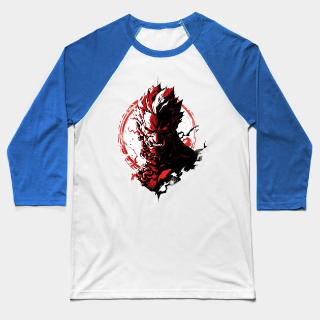 akuma Baseball T-Shirt by piratesnow